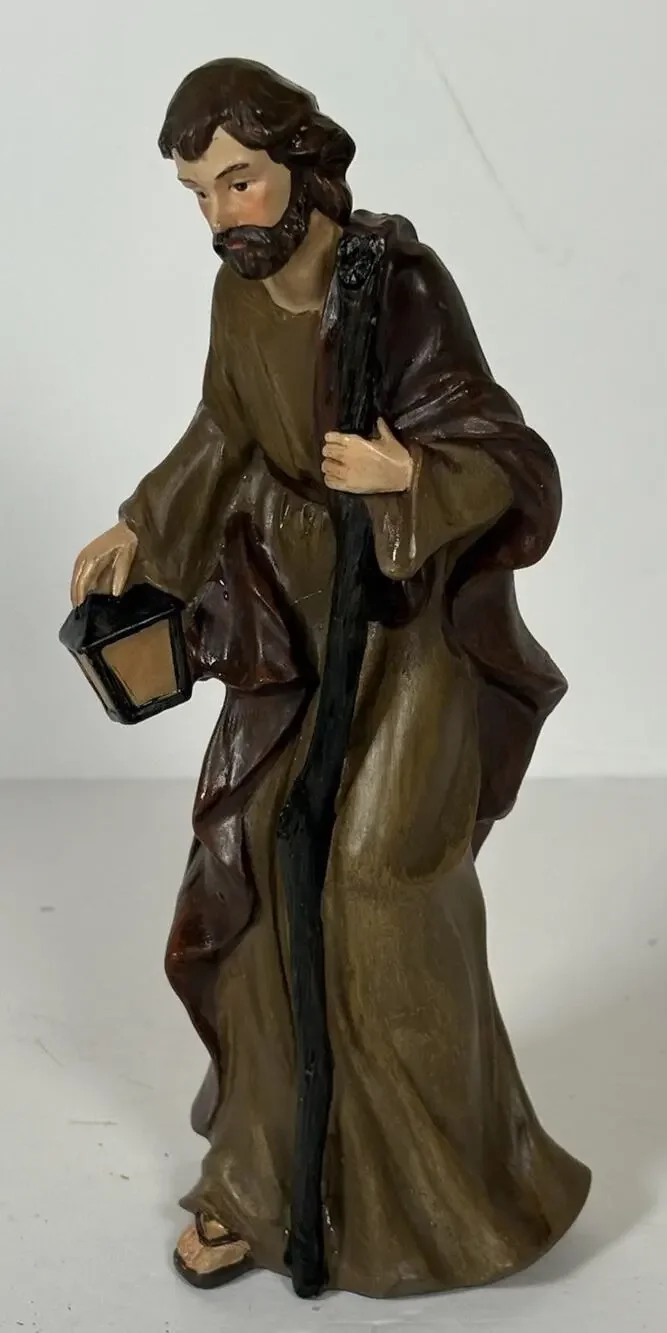 Shepherd Joseph Figurine Nativity Manager Religious Christmas Decor